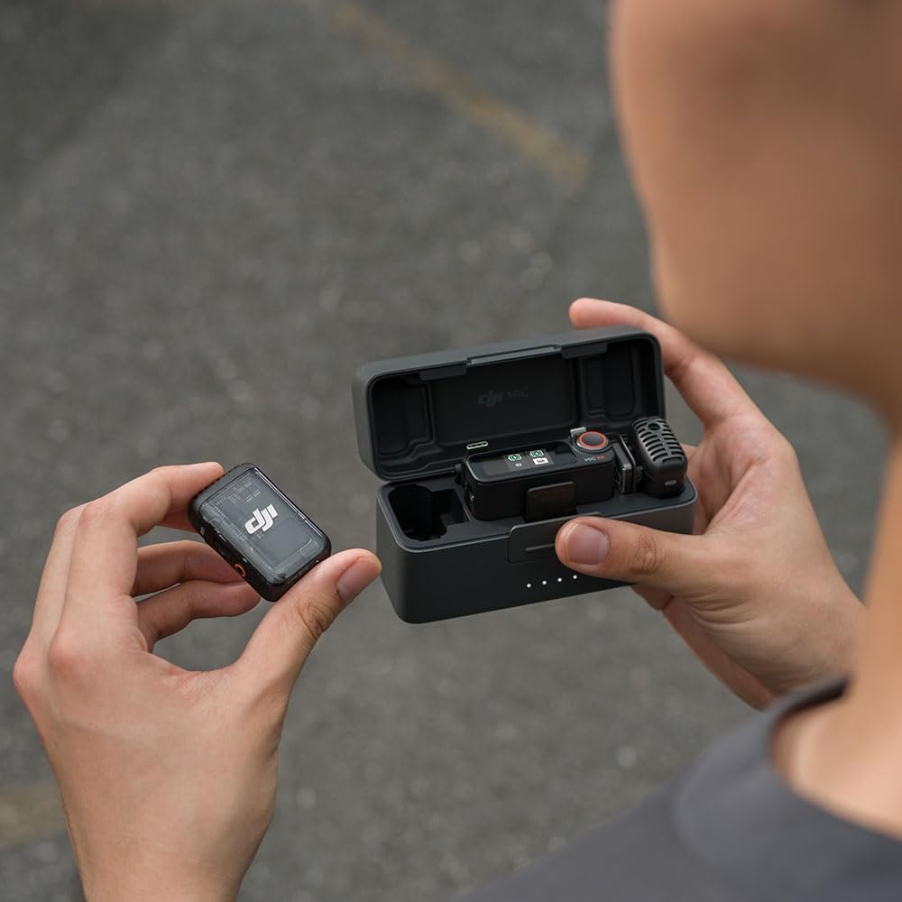 Microfone DJI Mic 2 (2 TX Microfone + 1 RX Receptor + 1 Case